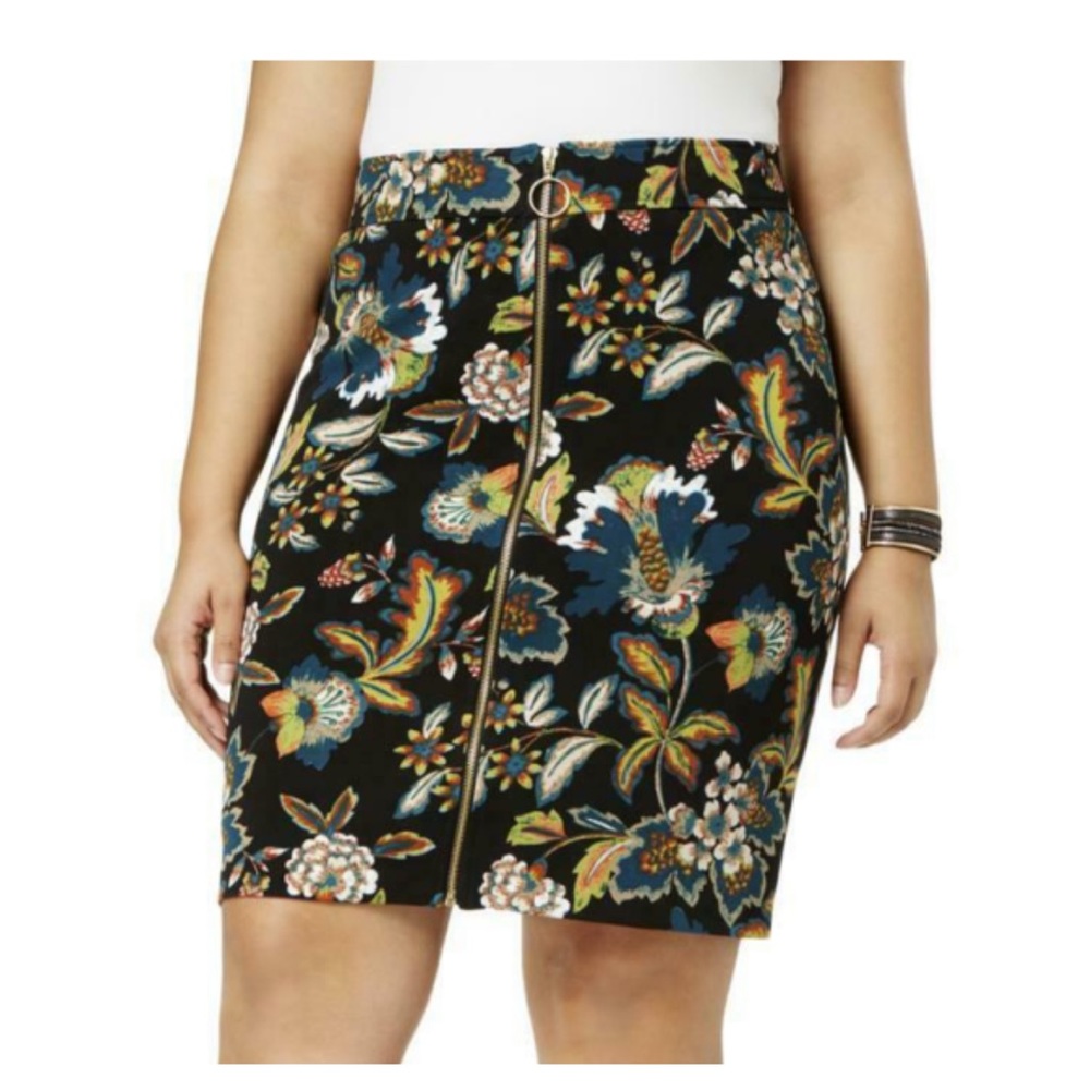 INC Concepts Wallpaper Zipfront Pencil Skirt